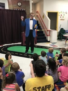 The Silly Magician performing for kids at The Learning Experience