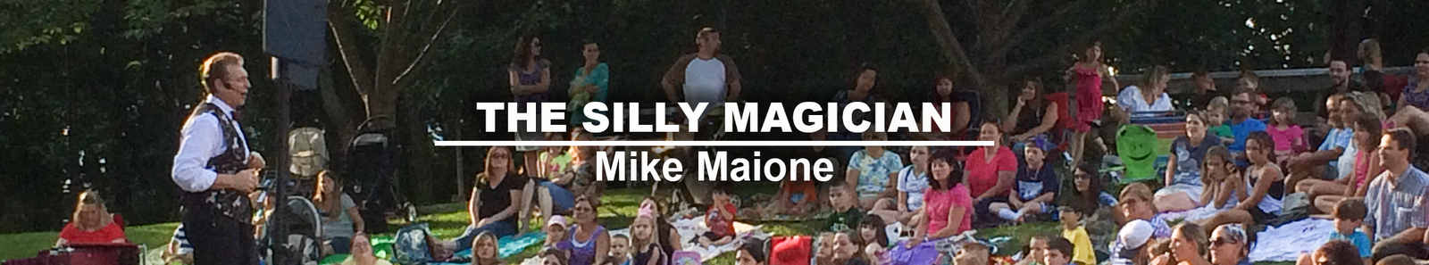 Mike Maione, The Silly Magician performing magic show for families in Port Jefferson