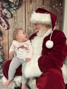 Santa Mike holding baby